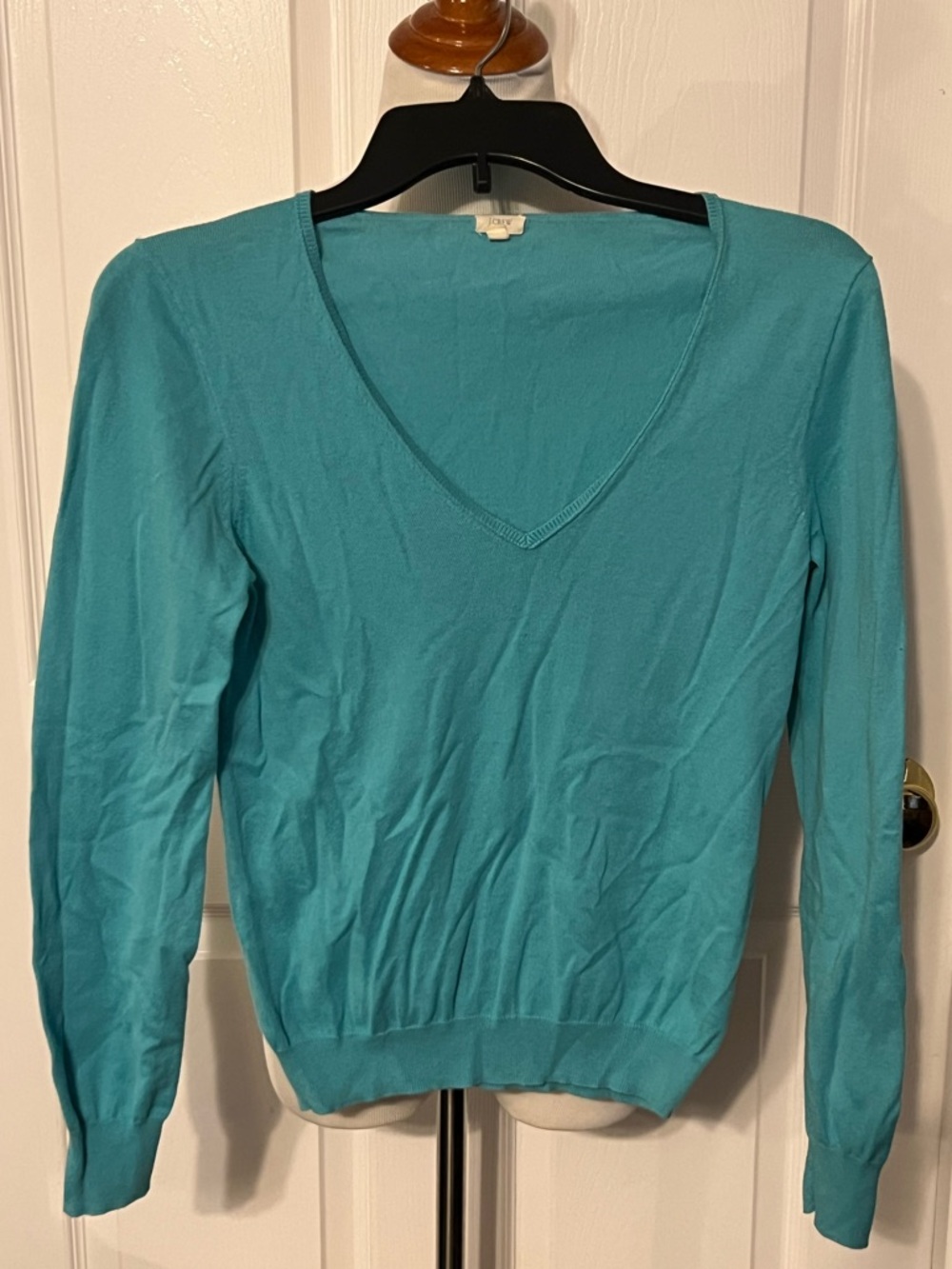 J. Crew Teal V-Neck Sweater